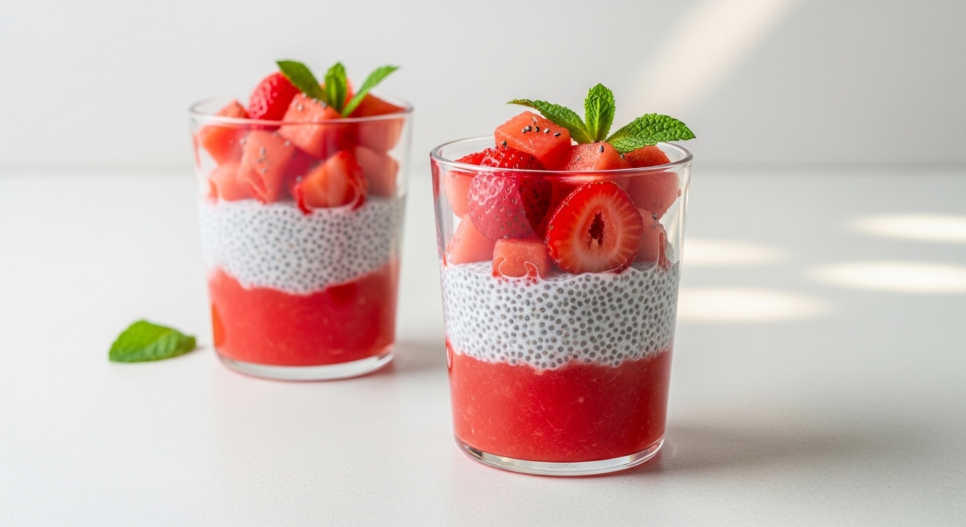 Watermelon Strawberry Chia Cups: A Refreshing, No-Bake Dessert That Packs a Punch