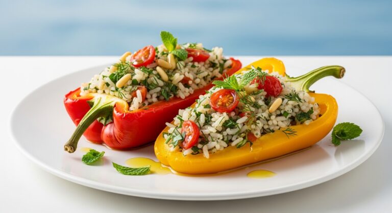 Mediterranean Rice Stuffed Peppers: A Flavor-Packed, Wholesome Meal You’ll Crave