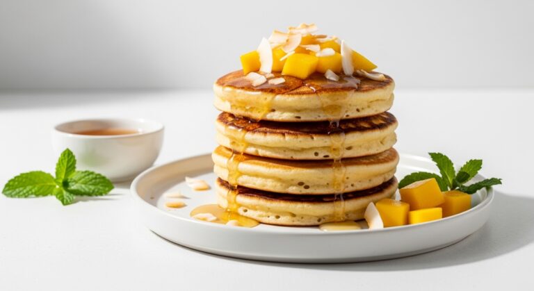 Fluffy Mango Coconut Pancakes: The Perfect Tropical Breakfast Treat