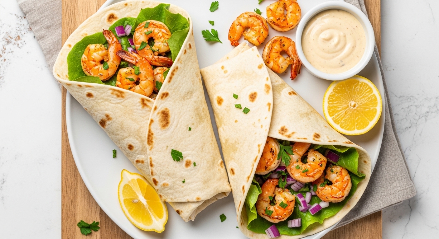Garlic Parmesan Shrimp Wraps: A Quick, Elegant Meal That’ll Have Your Guests Asking for Seconds
