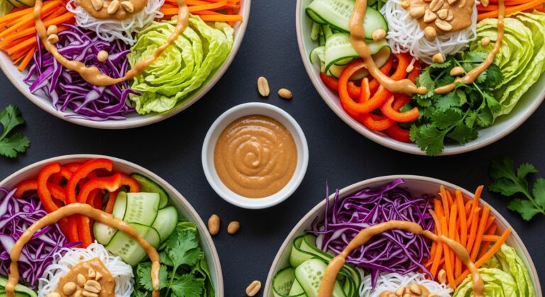 Chilled Thai Peanut Wrap Bowls: A Refreshing Twist on Asian Flavors