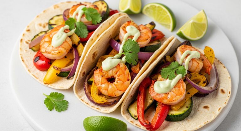 Grilled Veggie Shrimp Tacos: A Smoky, Sweet, and Savory Summer Sensation