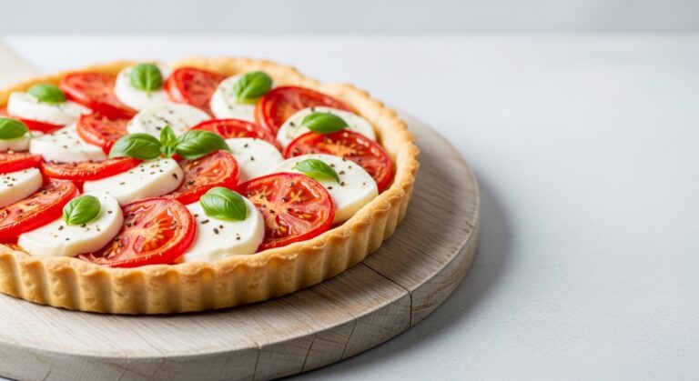 Tomato Mozzarella Tart: A Crispy, Creamy, and Irresistible Italian-Inspired Dish