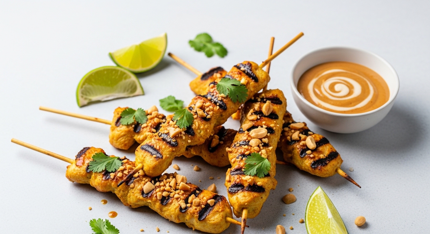 Chicken Satay Skewers: A Perfect Blend of Sweet, Savory, and Smoky Flavors