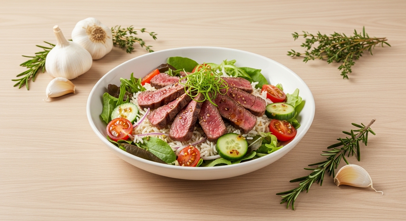 Garlic Herb Steak Rice Salad: A Flavorful One-Bowl Meal That Satisfies Every Craving