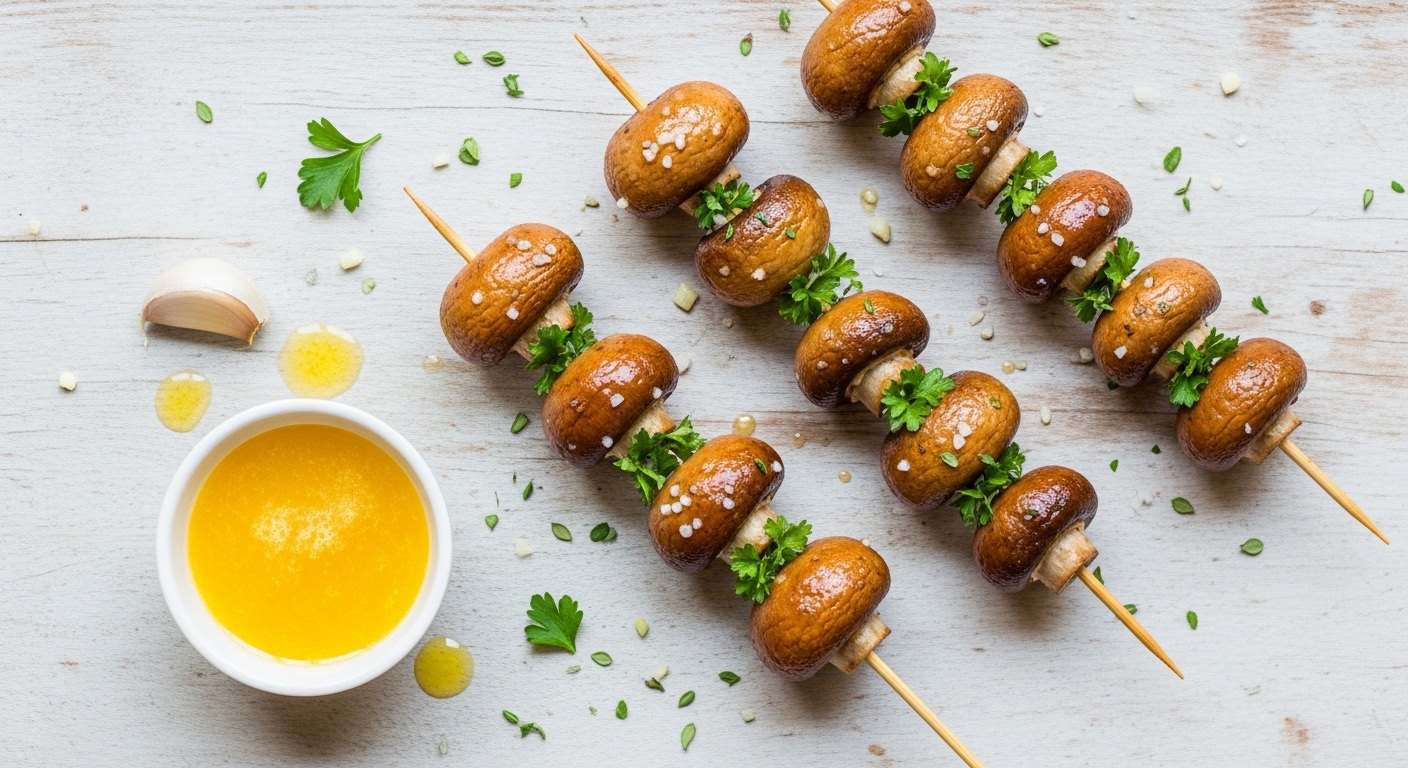 Garlic Butter Mushroom Skewers: A Flavor Explosion in Every Bite