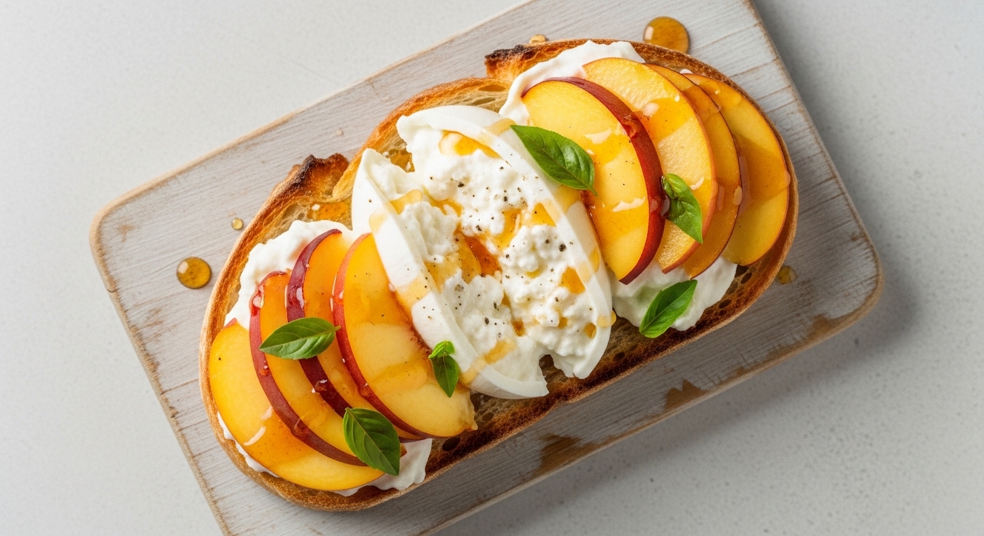 Peach Burrata Toast: The Sweet & Savory Breakfast Trend Taking Over Instagram