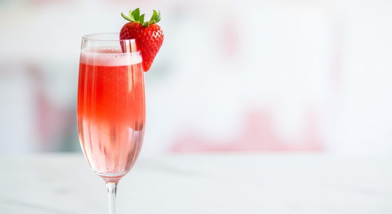 The Perfect Brunch Cocktail: Strawberry Rosé Mimosa