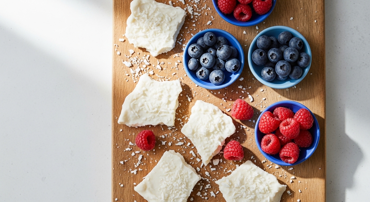 Frozen Coconut Yogurt Bark – A Creamy, Tropical Treat You’ll Crave All Winter