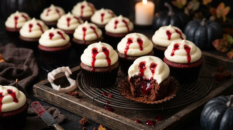 Vampire Bite Cupcakes