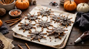 Chocolate Spiderweb Pretzels