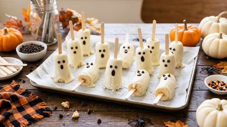 Ghostly Banana Pops