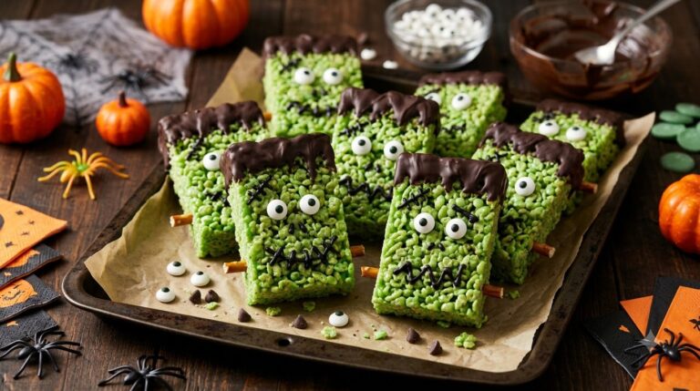 Frankenstein Rice Krispie Treats