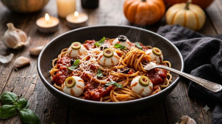 Monster Eyeball Pasta