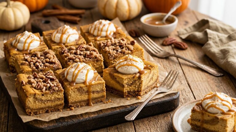 Pumpkin Cheesecake Bars