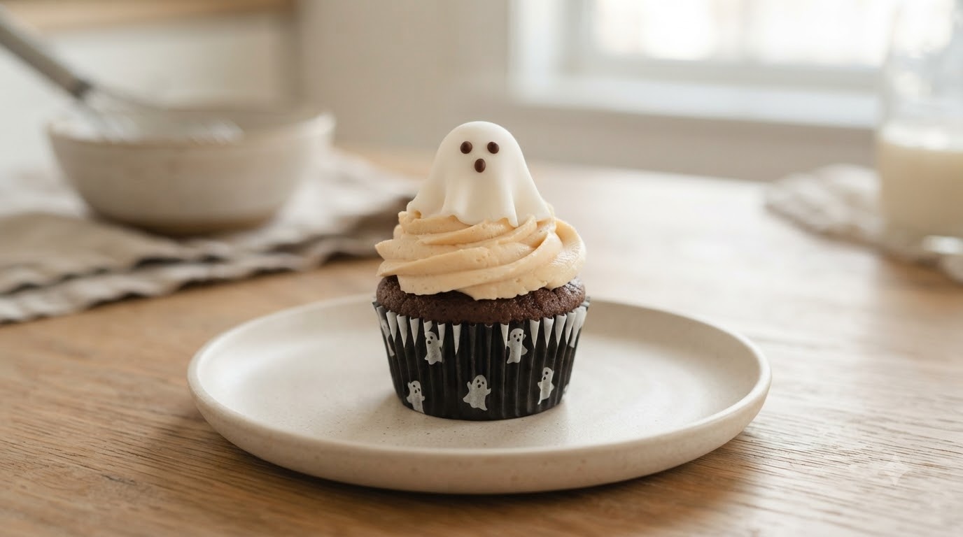 Ghost Peanut Butter Cupcakes Ghost Peanut Butter Cupcakes