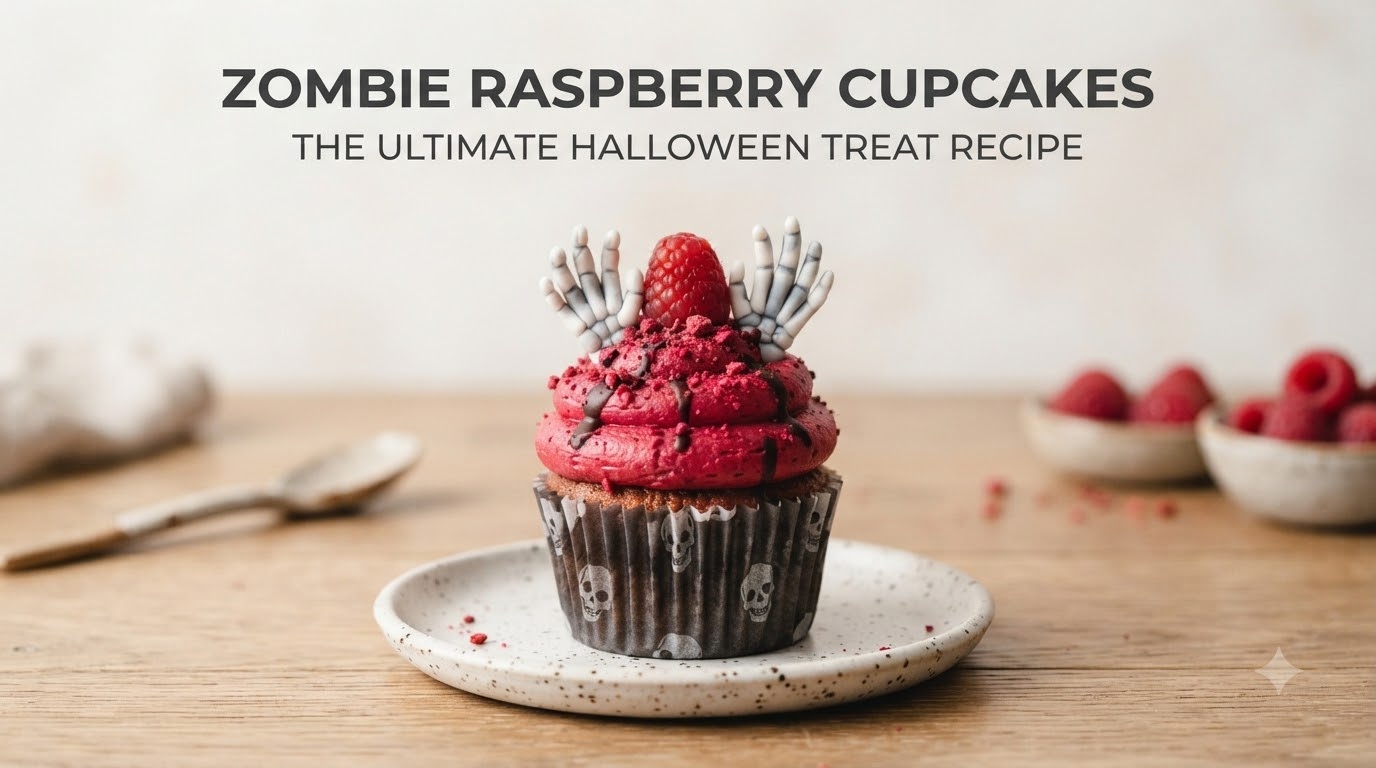 Zombie Raspberry Cupcakes