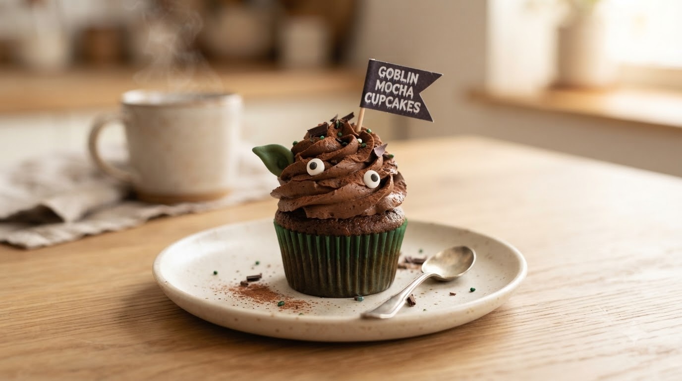 Goblin Mocha Cupcakes