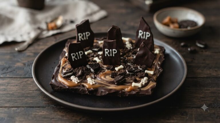 Graveyard Caramel Chocolate Bark
