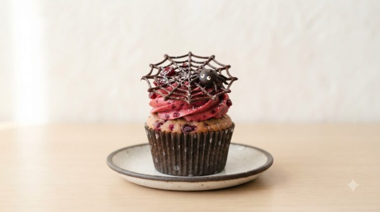 Spider Cranberry Cupcakes