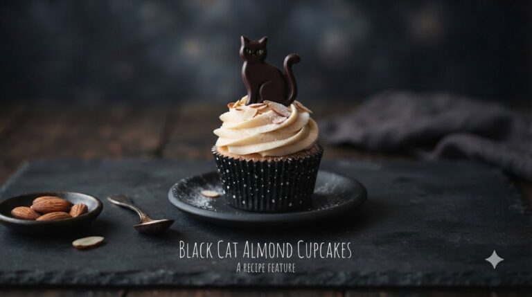 Black Cat Almond Cupcakes