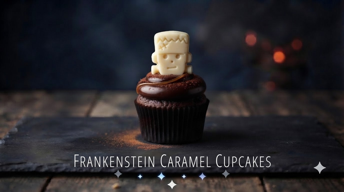 Frankenstein Caramel Cupcakes Frankenstein Caramel Cupcakes