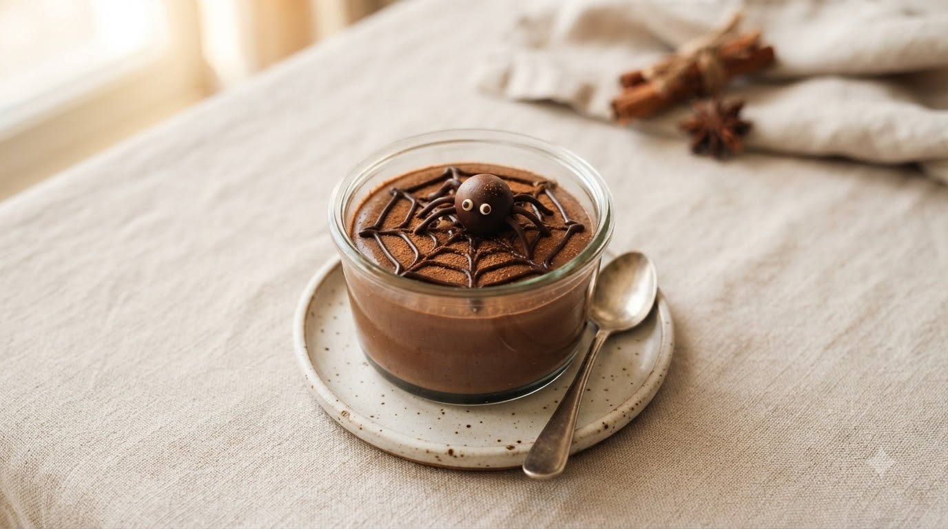 Spider Cinnamon Pudding Cups Spider Cinnamon Pudding Cups