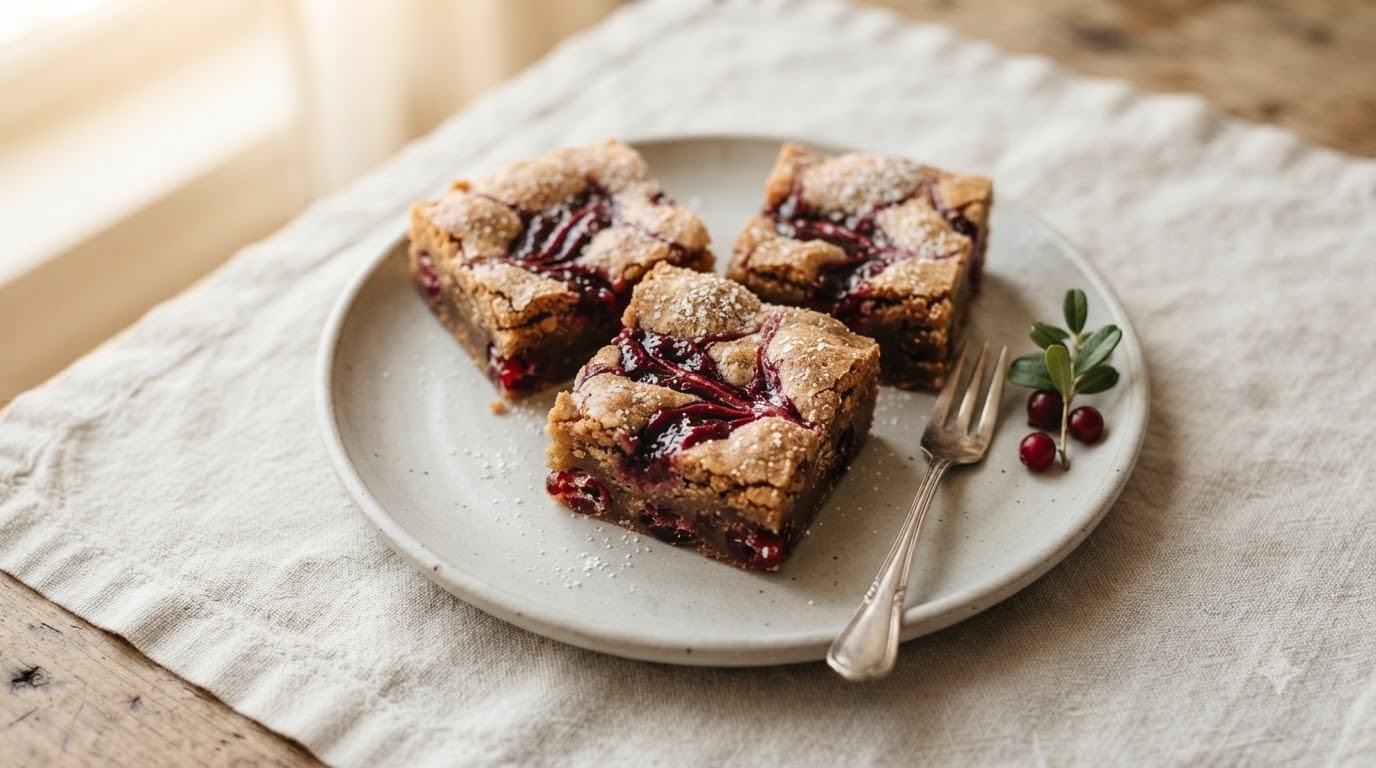 Vampire Cranberry Blondies Vampire Cranberry Blondies