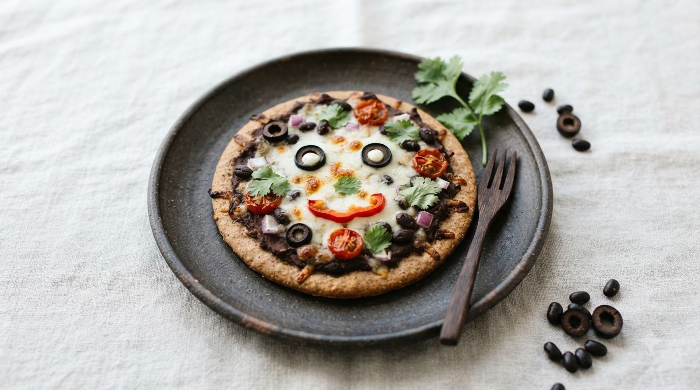 Goblin Black Bean Mini Pizzas Goblin Black Bean Mini Pizzas