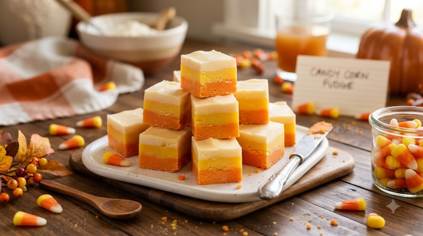 Candy Corn Fudge Candy Corn Fudge