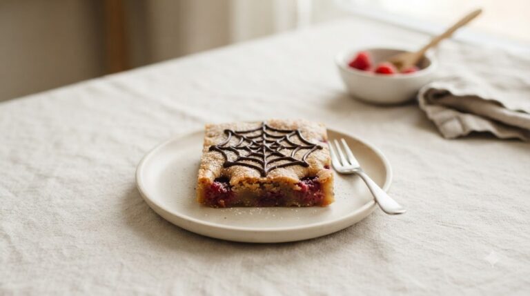Spider Raspberry Blondies