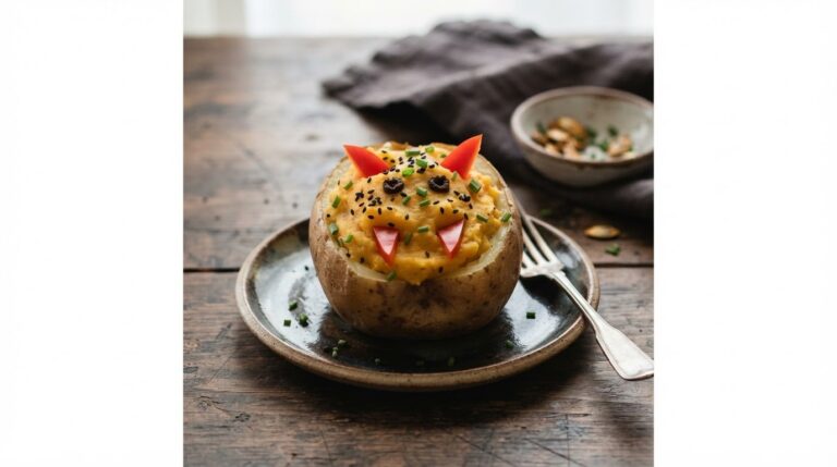 Vampire Pumpkin Stuffed Potatoes
