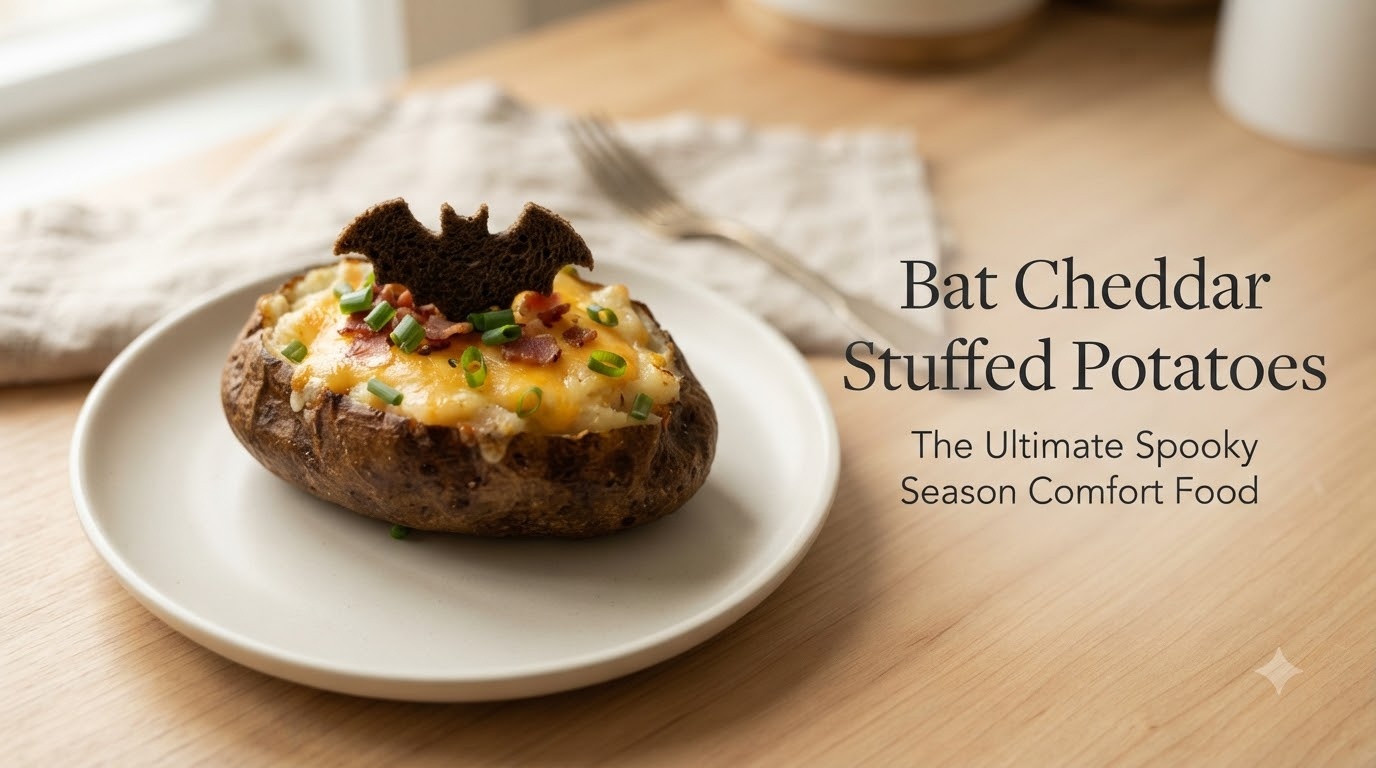 Bat Cheddar Stuffed Potatoes Bat Cheddar Stuffed Potatoes