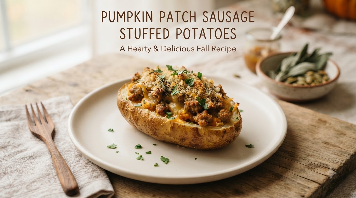 Pumpkin Patch Sausage Stuffed Potatoes Pumpkin Patch Sausage Stuffed Potatoes