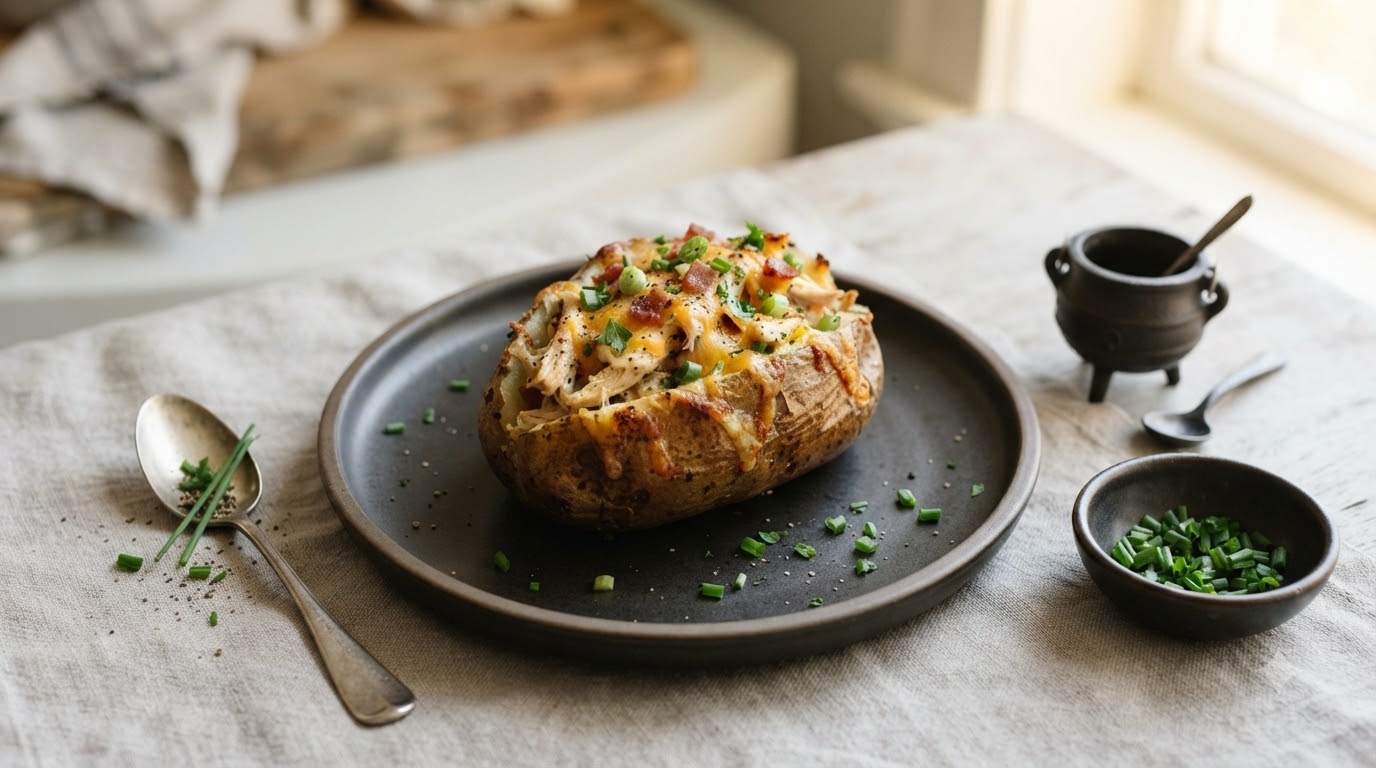 Cauldron Chicken Stuffed Potatoes Cauldron Chicken Stuffed Potatoes