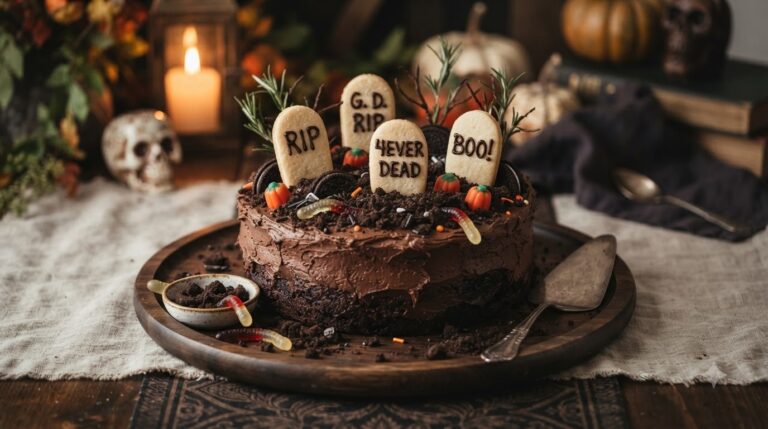 Graveyard Chocolate Cake