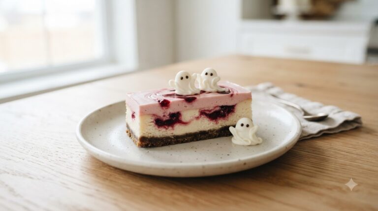 Ghost Cranberry Cheesecake Bars