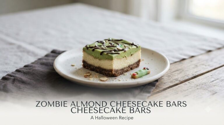 Zombie Almond Cheesecake Bars