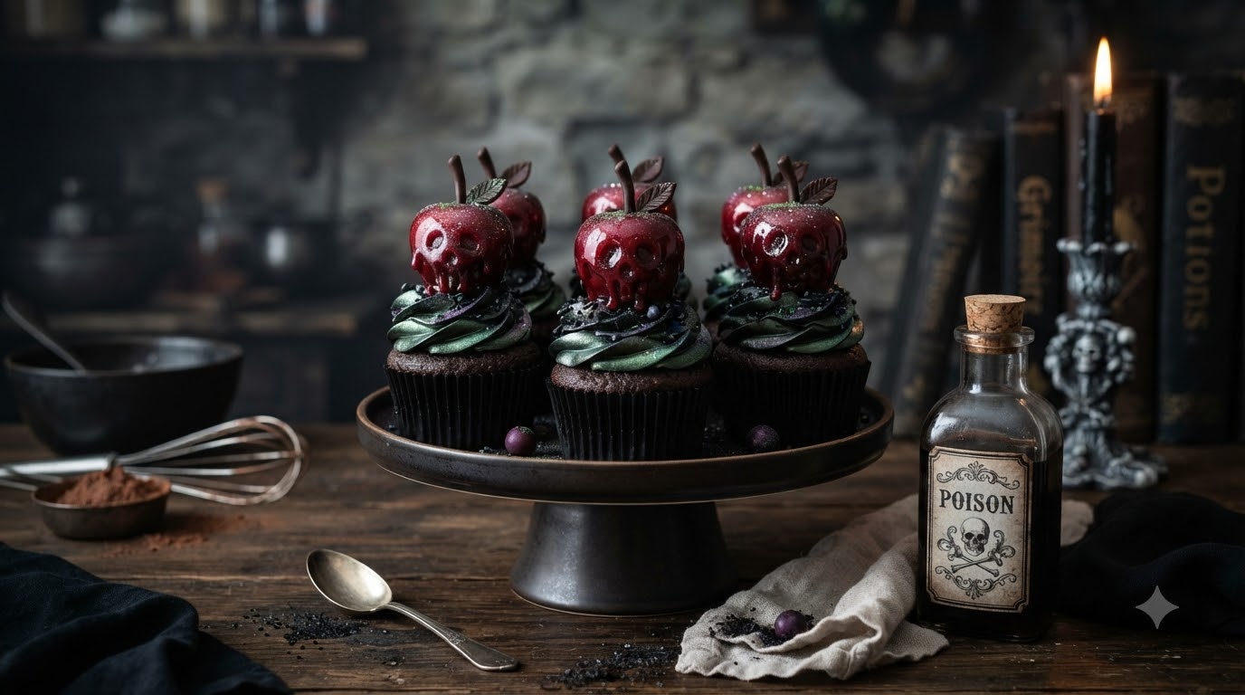 Poison Apple Cupcakes