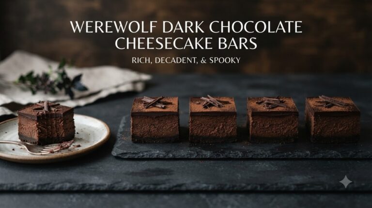 Werewolf Dark Chocolate Cheesecake Bars