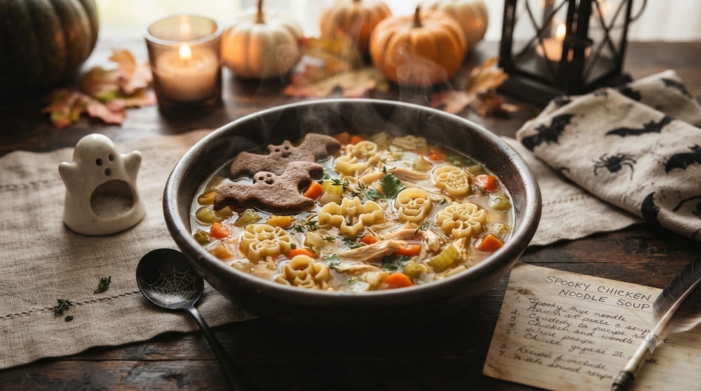 Spooky Chicken Noodle Soup Spooky Chicken Noodle Soup