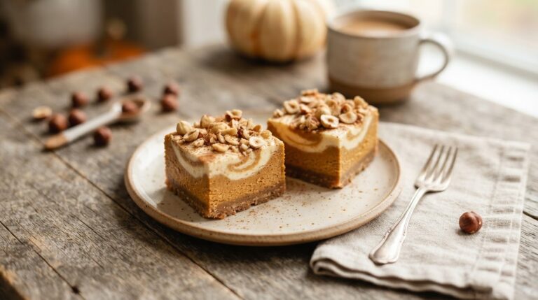 Pumpkin Patch Hazelnut Cheesecake Bars