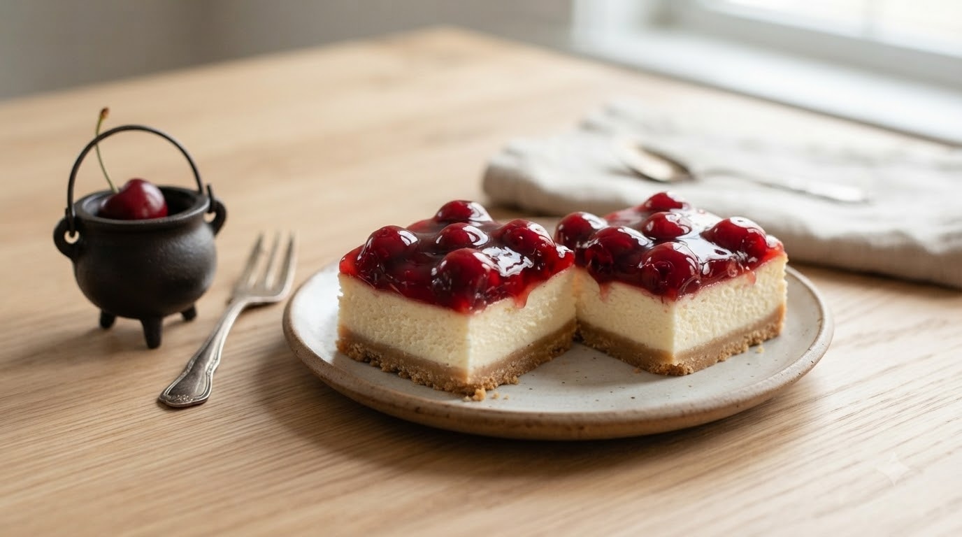 Cauldron Cherry Cheesecake Bars Cauldron Cherry Cheesecake Bars