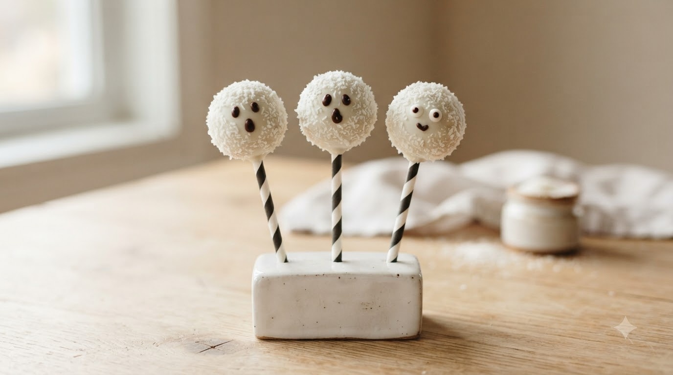 Spooky Coconut Cake Pops