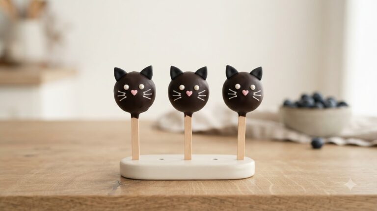 Black Cat Blueberry Cake Pops